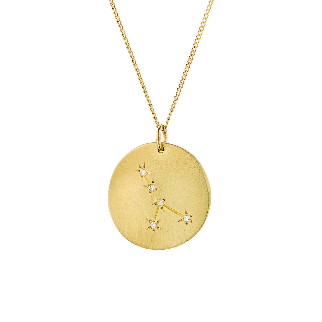 Μενταγιόν Constellation Καρκίνος από χρυσό 9Κ με διαμάντια μπριγιάν Εικόνα 1