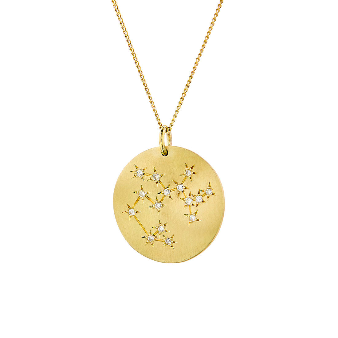 Μενταγιόν Constellation Τοξότης από χρυσό 9Κ με διαμάντια μπριγιάν Εικόνα 1