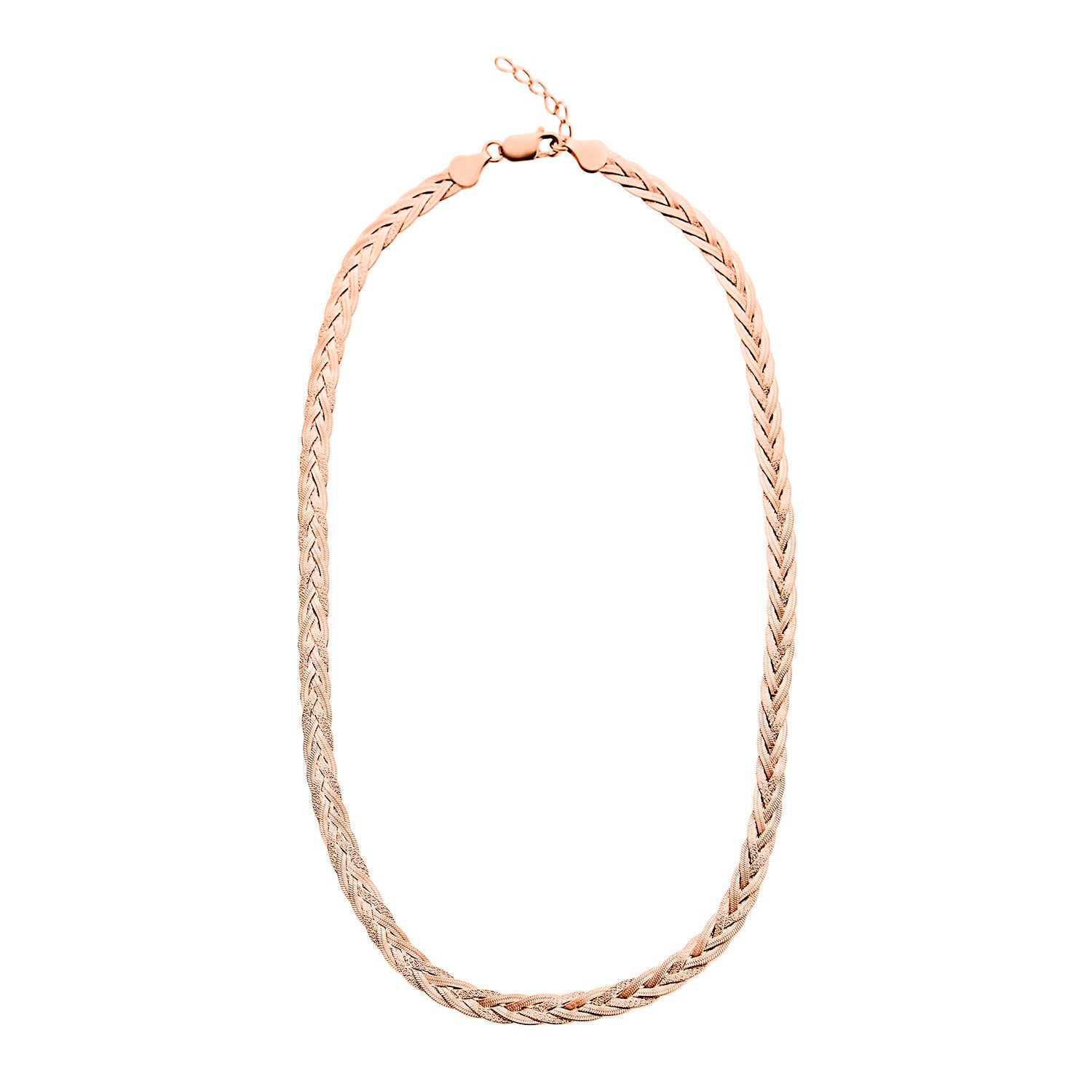 Κολιέ Skin από ροζ επιχρυσωμένο ασήμι 925° Εικόνα 1