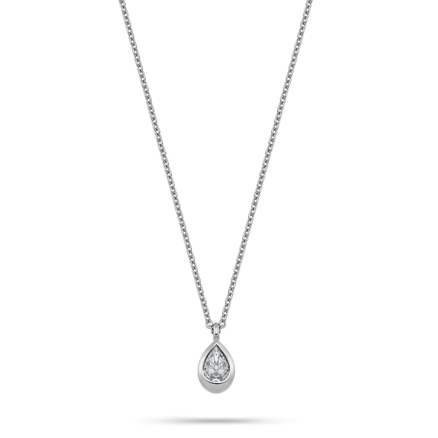 Κολιέ Mamba από λευκό χρυσό 18K με διαμάντι pear Εικόνα 1