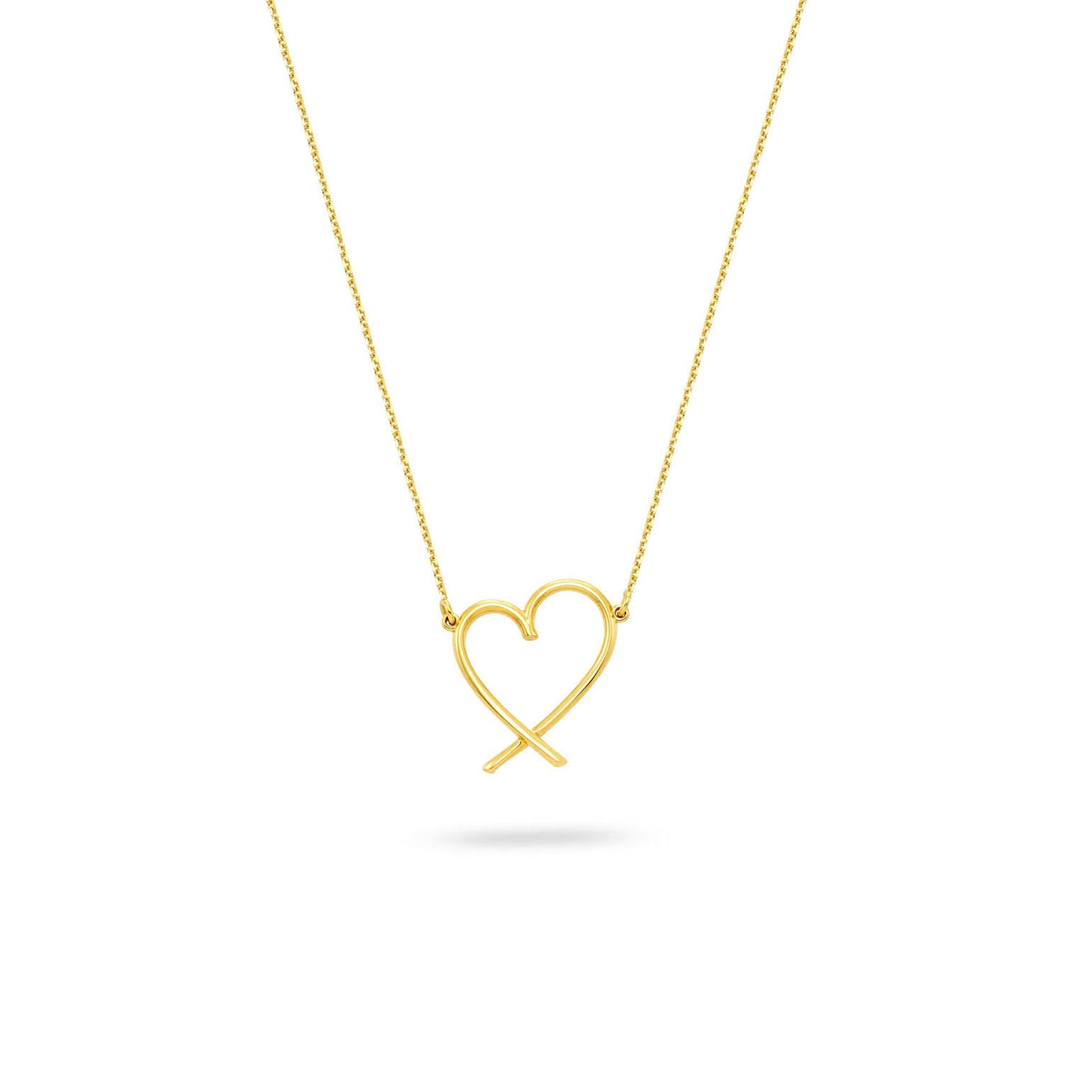 Κολιέ LiLaLove Καρδιά από χρυσό 18Κ Εικόνα 1