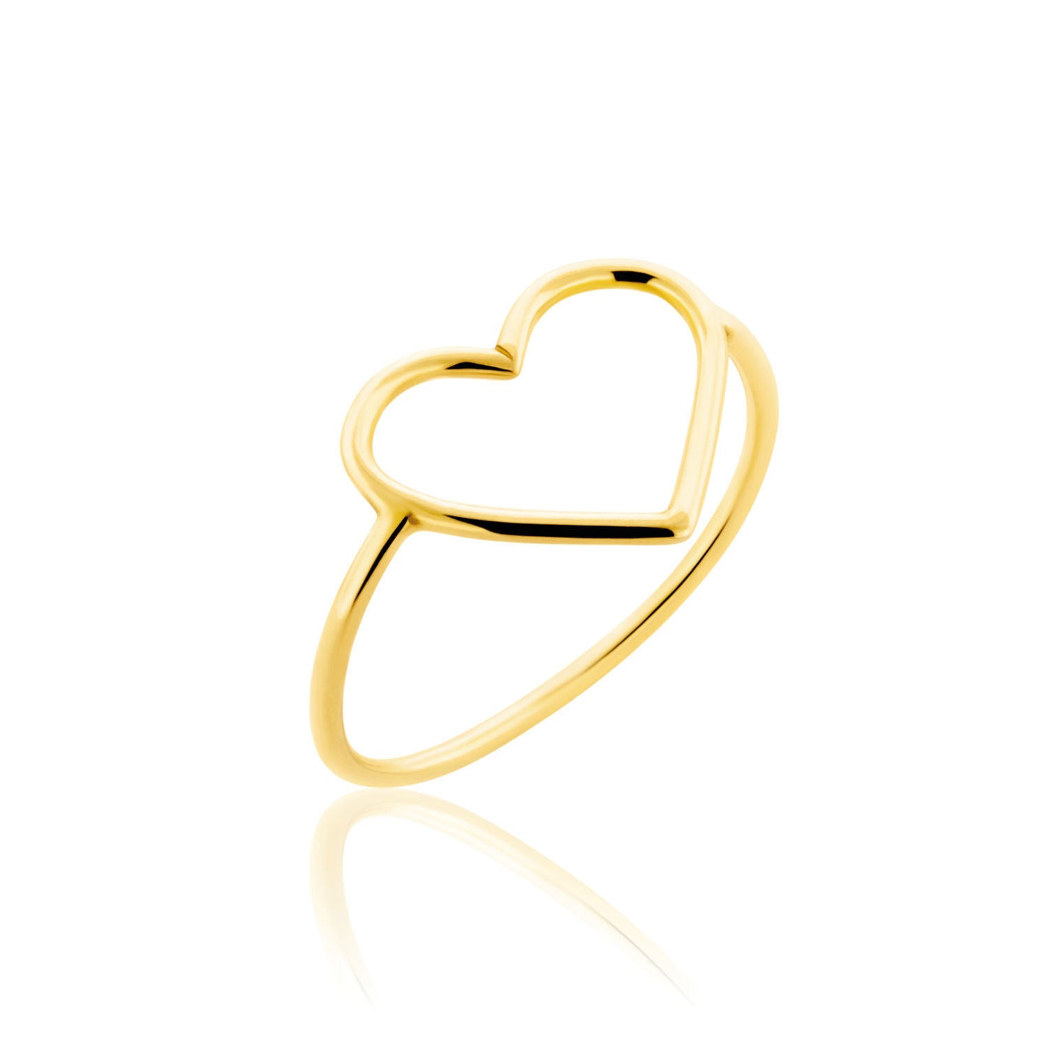 Δαχτυλίδι καρδιά από επιχρυσωμένο ασήμι 925° Εικόνα 1