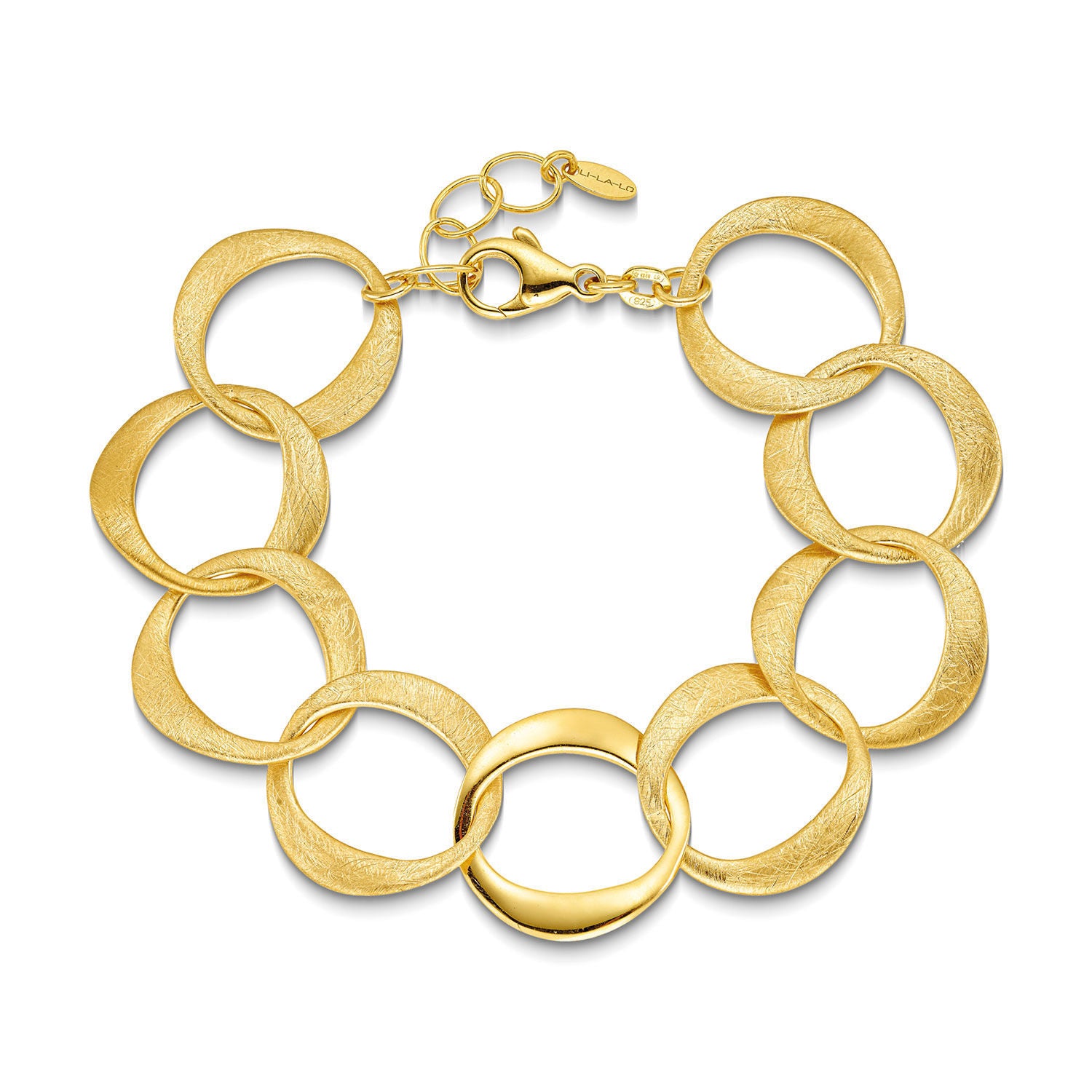 Βραχιόλι Reflections από επιχρυσωμένο ασήμι 925° ματ και polished Εικόνα 1