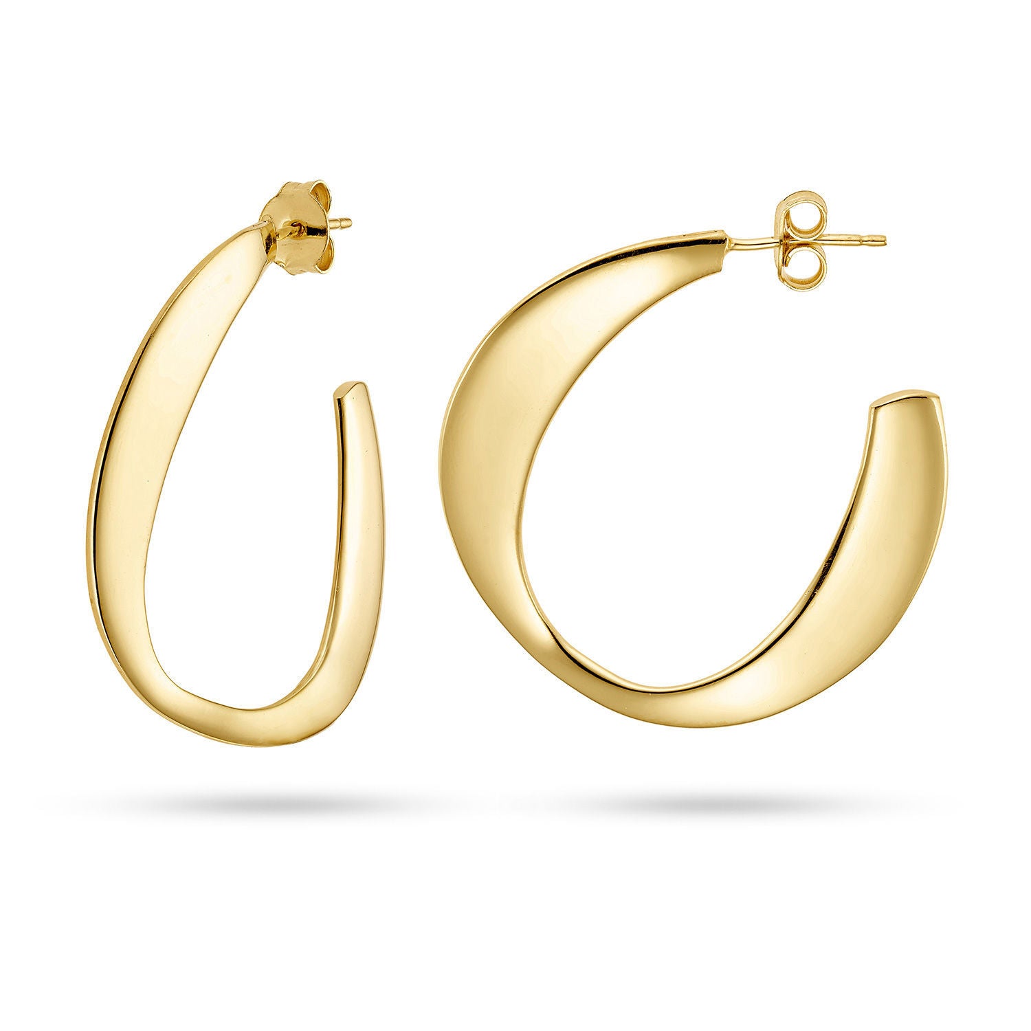 Σκουλαρίκια κρίκοι Reflections από επιχρυσωμένο ασήμι 925° Εικόνα 1