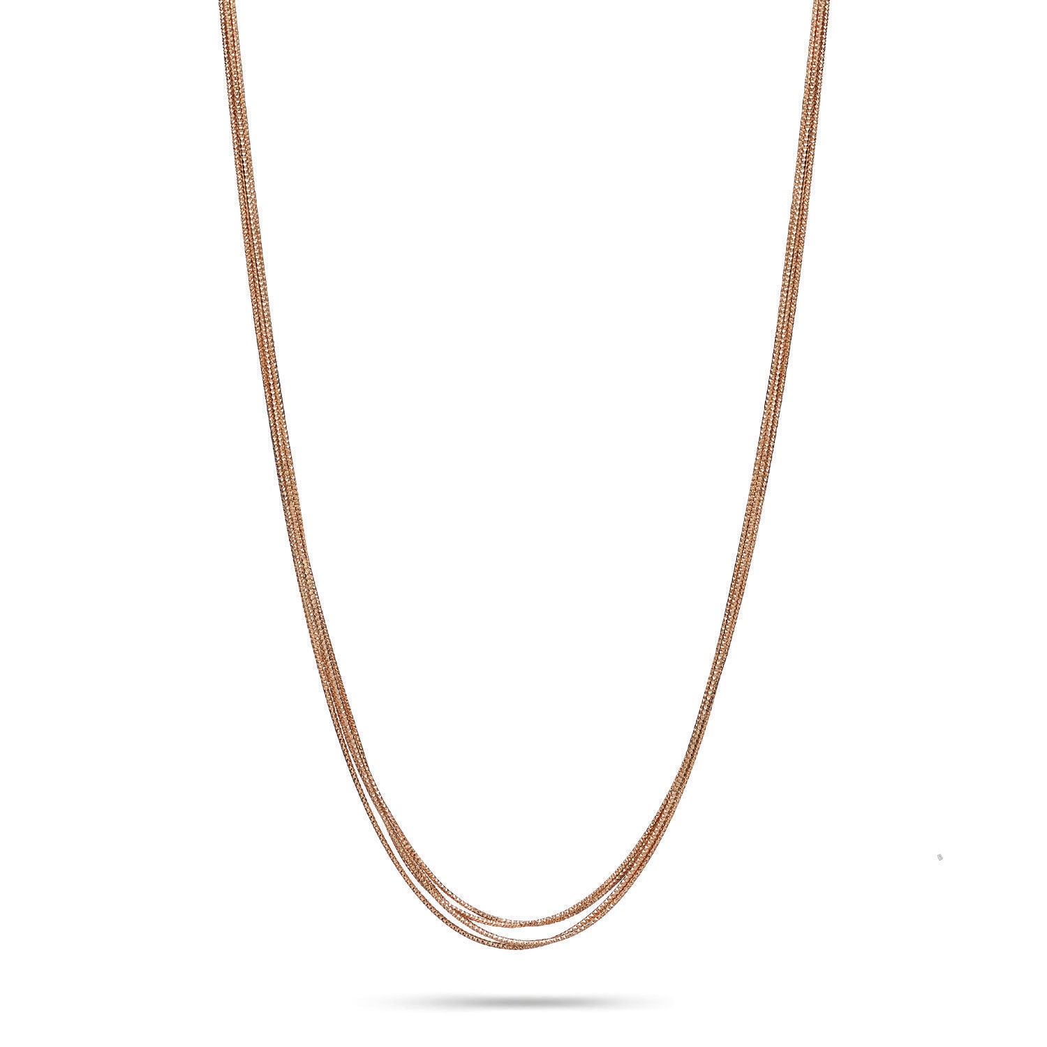 Κολιέ Skin από ροζ επιχρυσωμένο ασήμι 925° Εικόνα 1