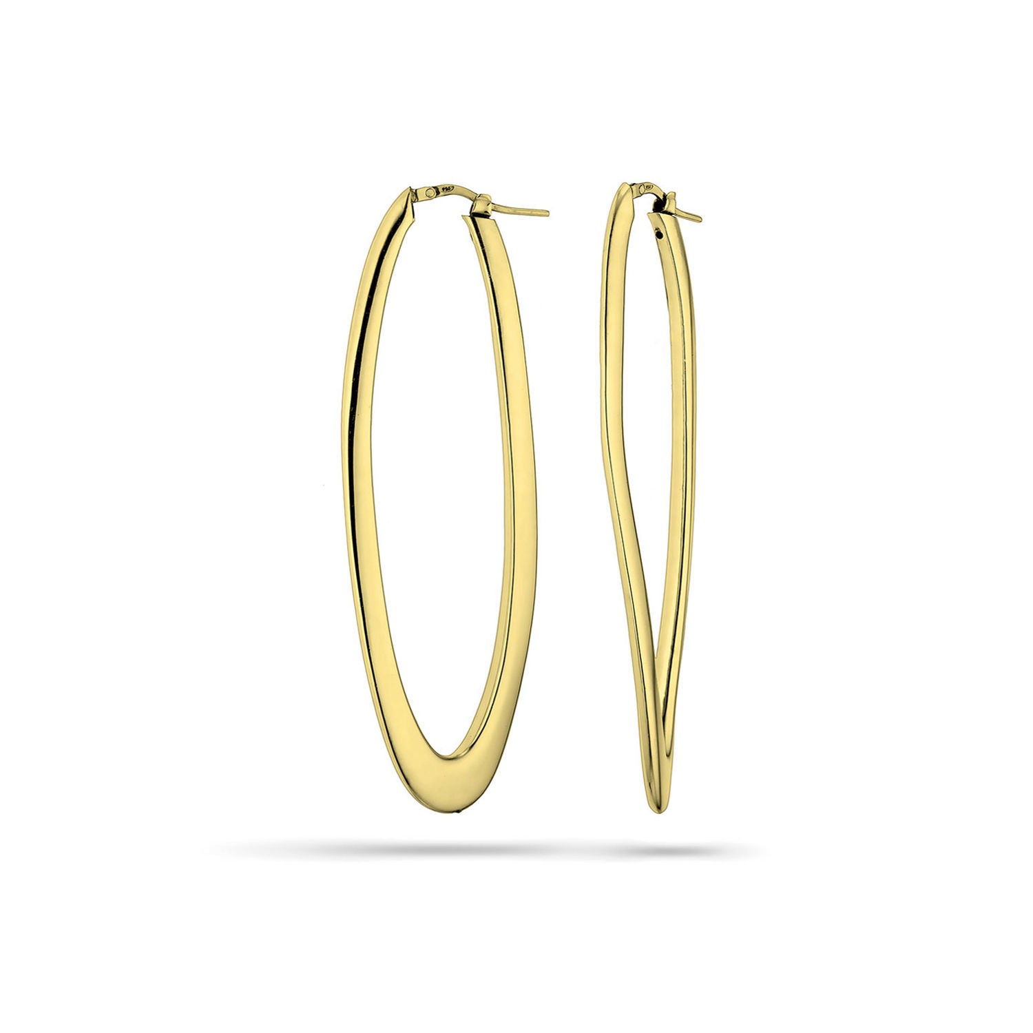 Σκουλαρίκια κρίκοι Reflections από επιχρυσωμένο ασήμι 925° Εικόνα 1