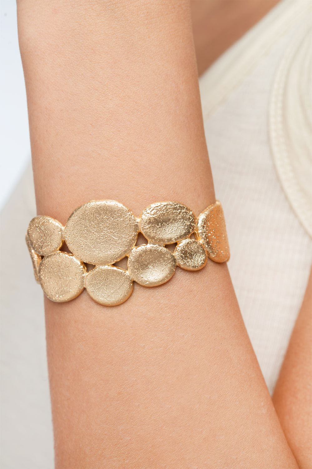 Βραχιόλι Terra από ματ επιχρυσωμένο ασήμι 925° Εικόνα 2