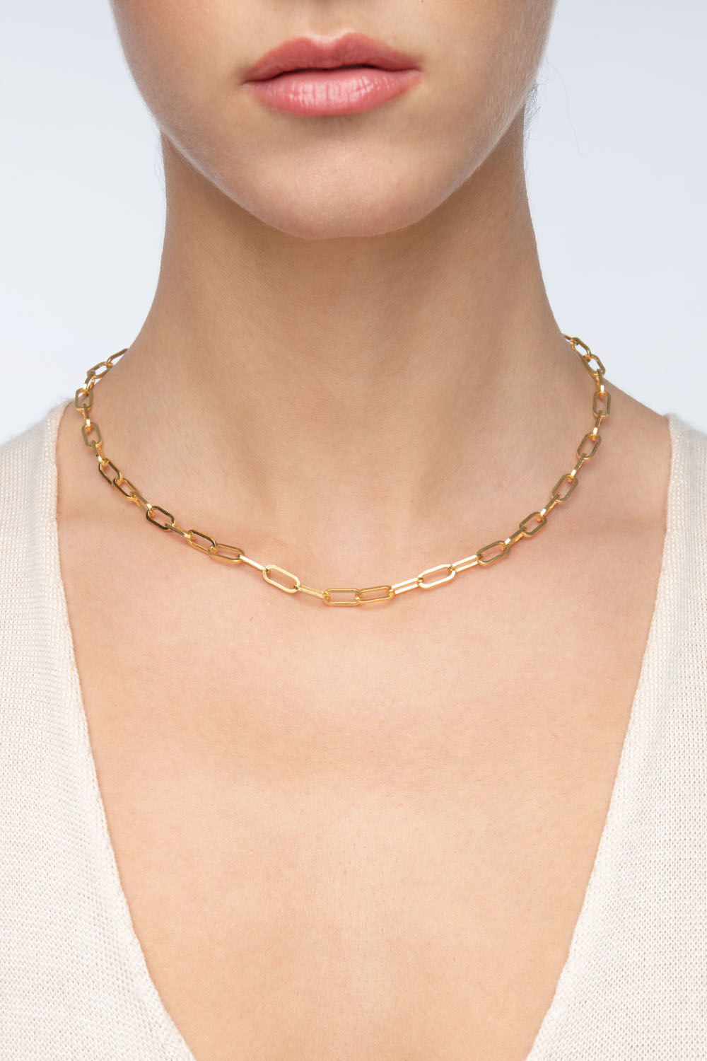 Κολιέ αλυσίδα Skin από επιχρυσωμένο ασήμι 925° Εικόνα 2