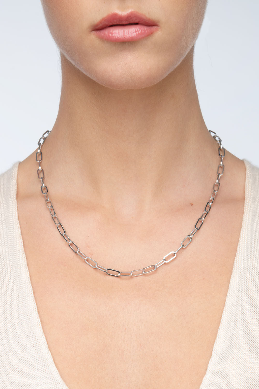 Κολιέ αλυσίδα Skin από επιροδιωμένο ασήμι 925° Εικόνα 2