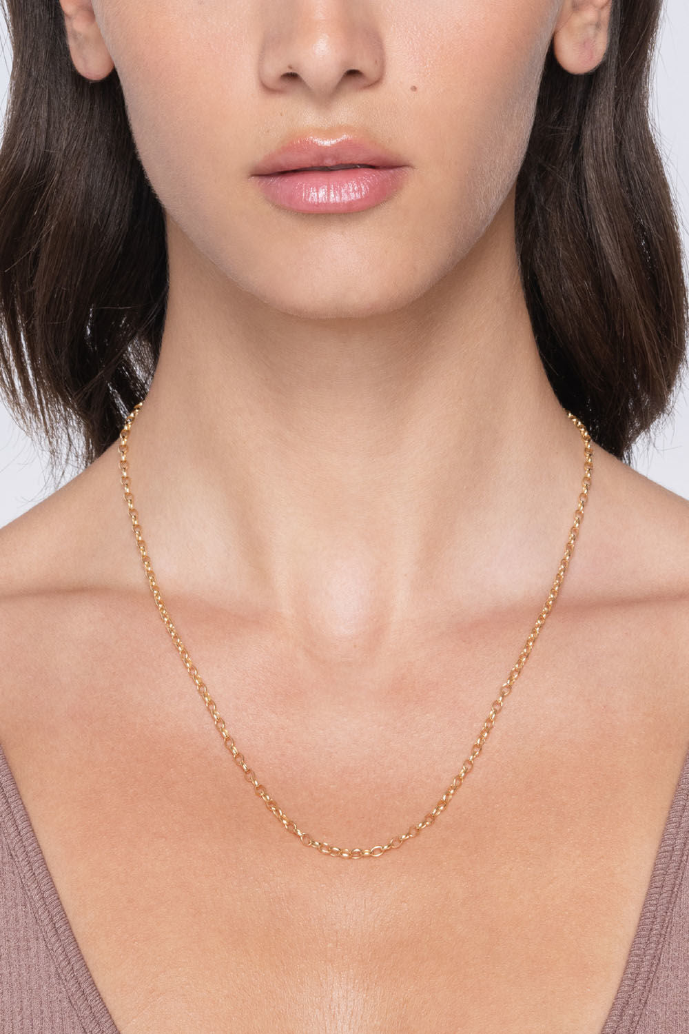 Κολιέ αλυσίδα Skin από επιχρυσωμένο ασήμι 925° Εικόνα 2