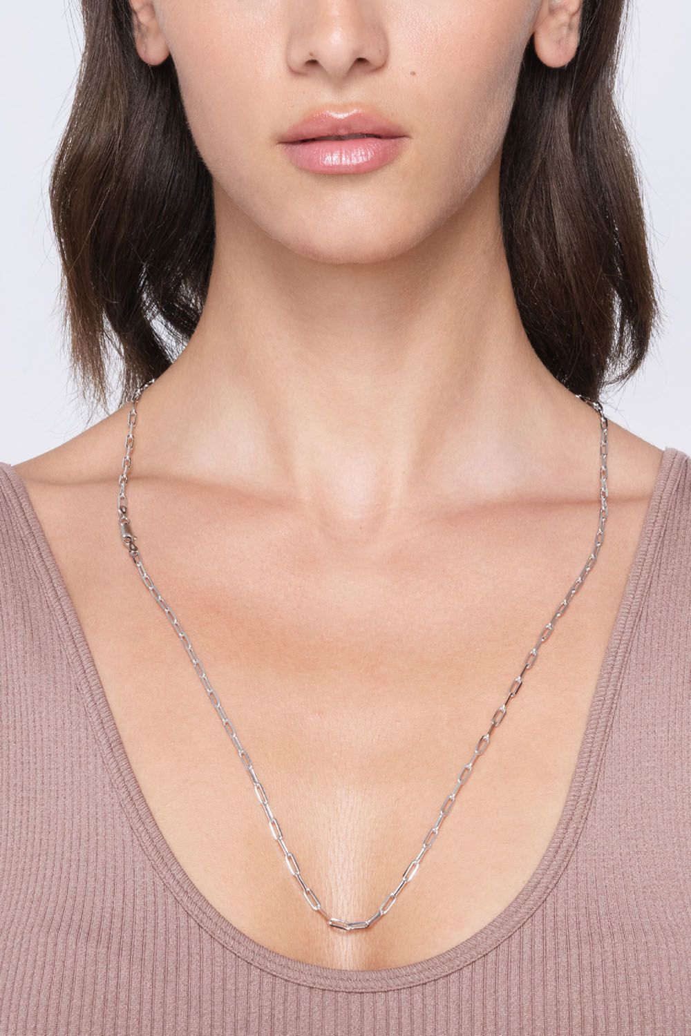 Αλυσίδα Skin από επιροδιωμένο ασήμι 925° Εικόνα 2