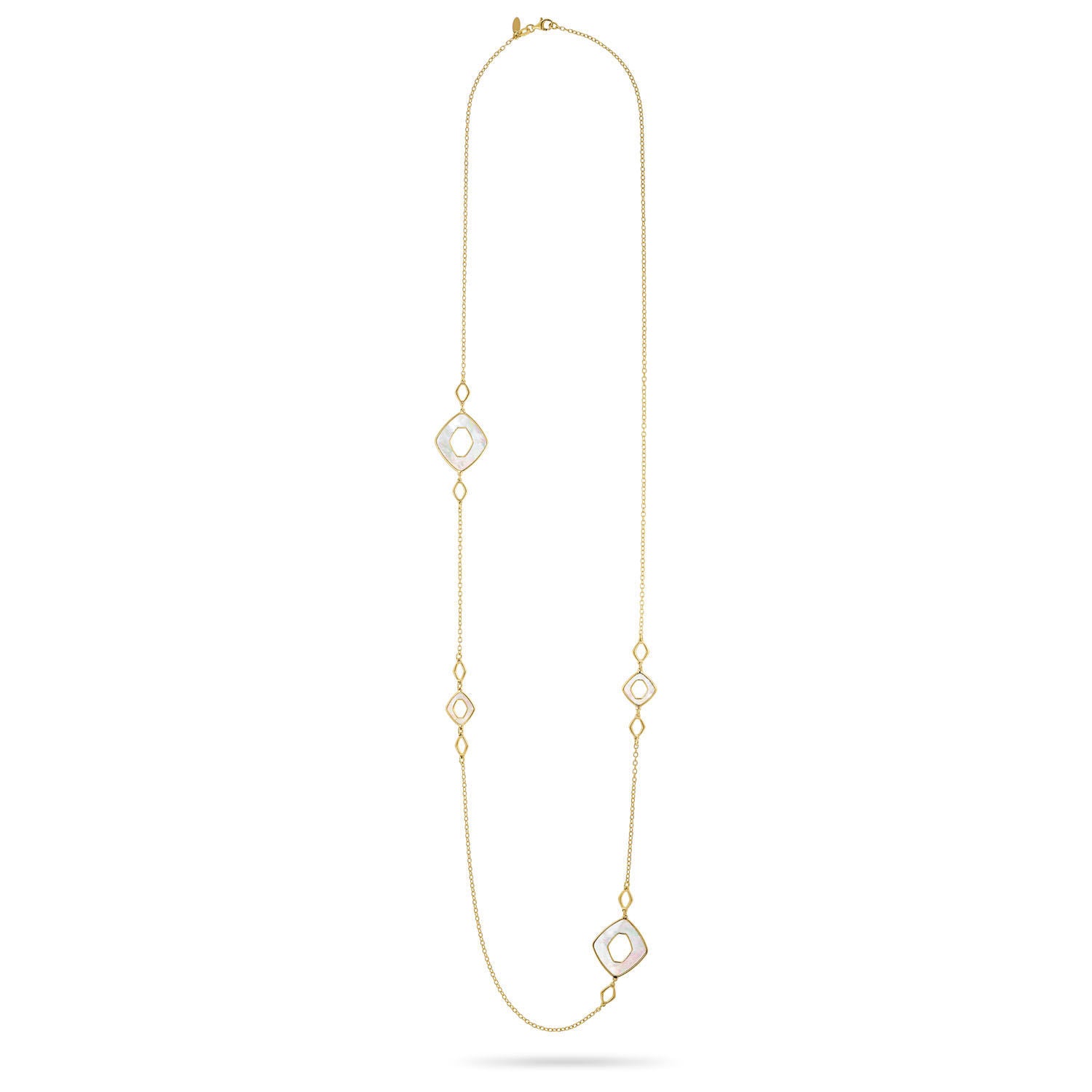 Κολιέ Geometry από επιχρυσωμένο ασήμι 925° με φίλντισι Εικόνα 2