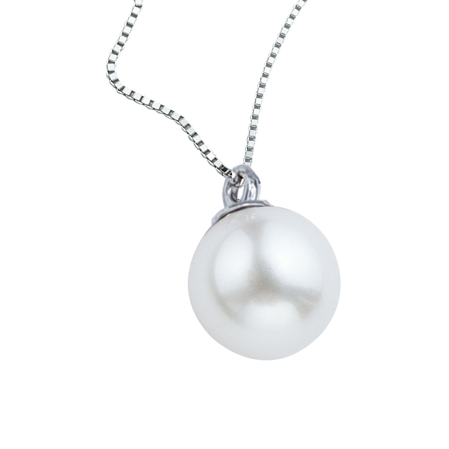 Κολιέ Pearls από λευκό χρυσό 18K με freshwater pearl Εικόνα 1