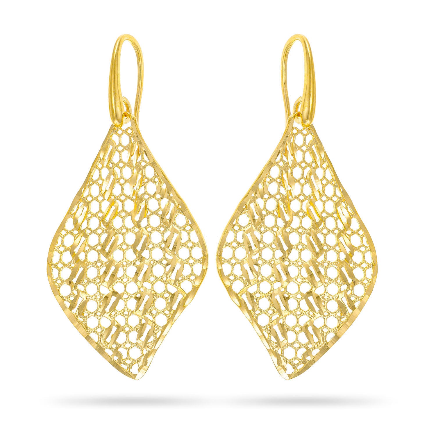 Σκουλαρίκια Artisanal από επιχρυσωμένο ασήμι 925° Εικόνα 1