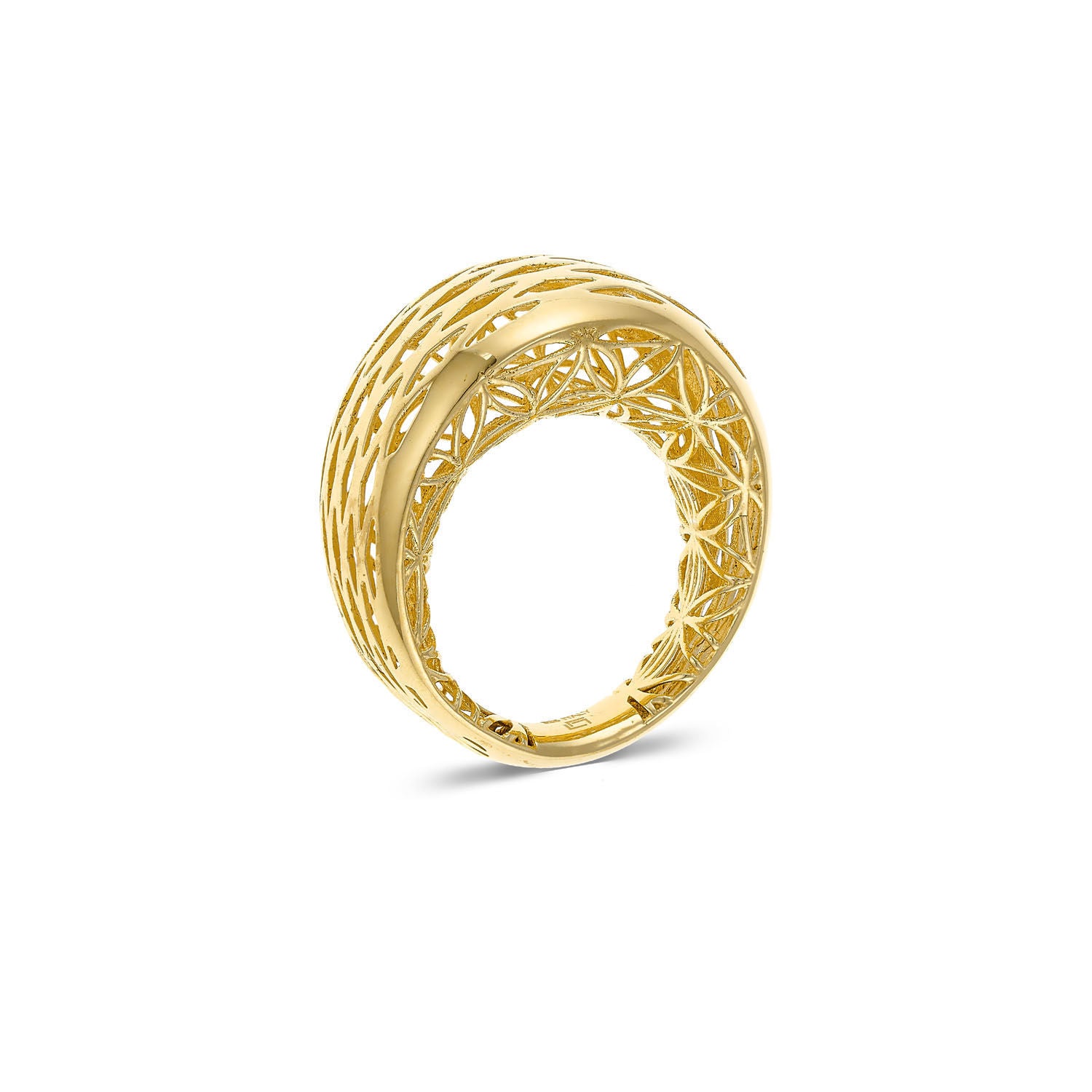 Δαχτυλίδι Artisanal από επιχρυσωμένο ασήμι 925° Εικόνα 2