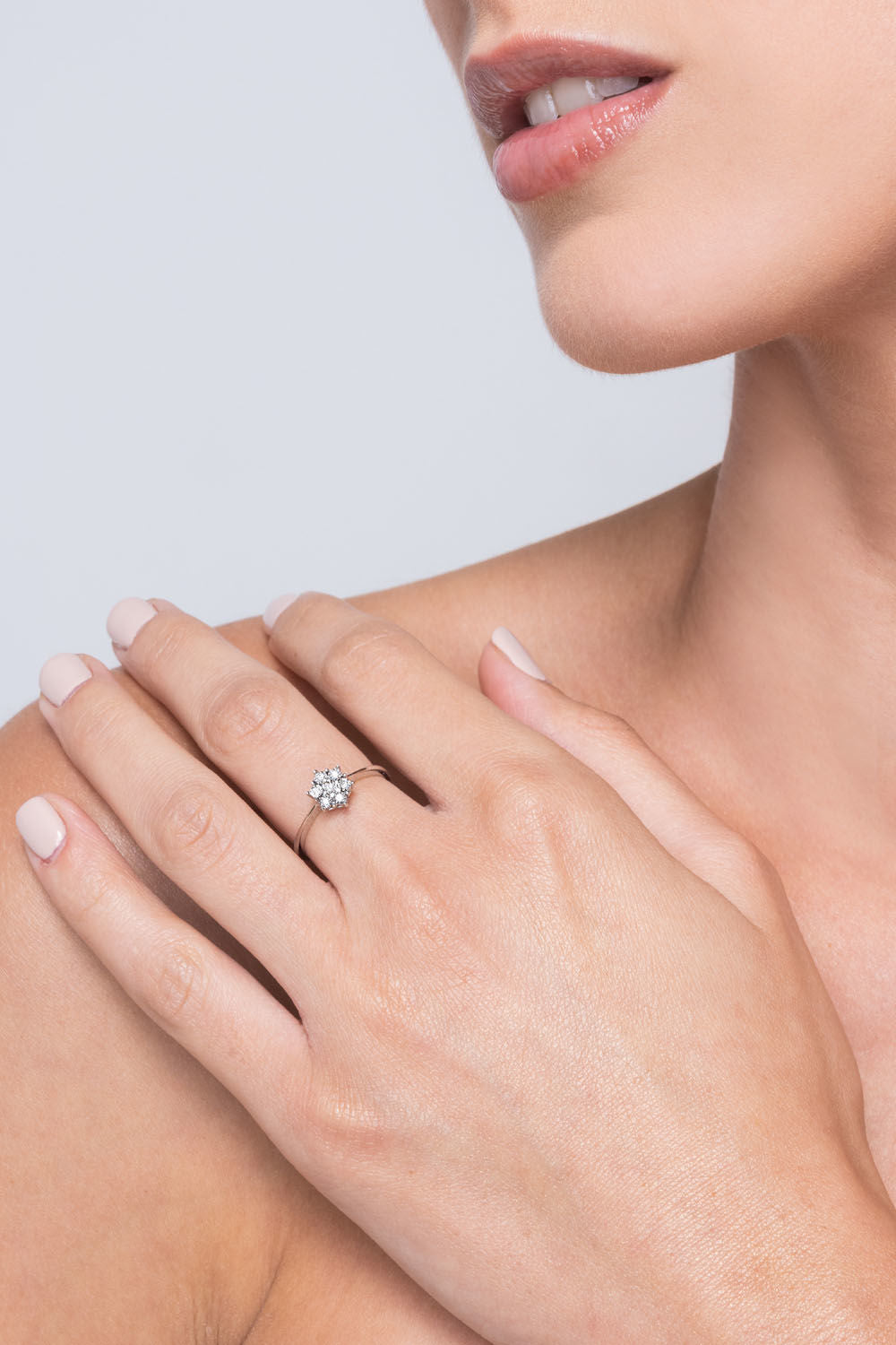 Δαχτυλίδι Diamonds από λευκό χρυσό 18K με διαμάντια μπριγιάν Εικόνα 2