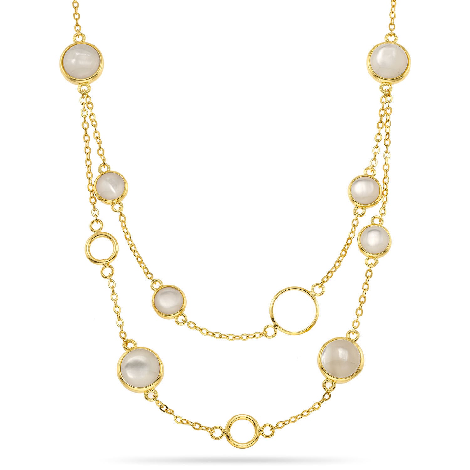 Κολιέ Iris από επιχρυσωμένο ασήμι 925° με φίλντισι Εικόνα 1