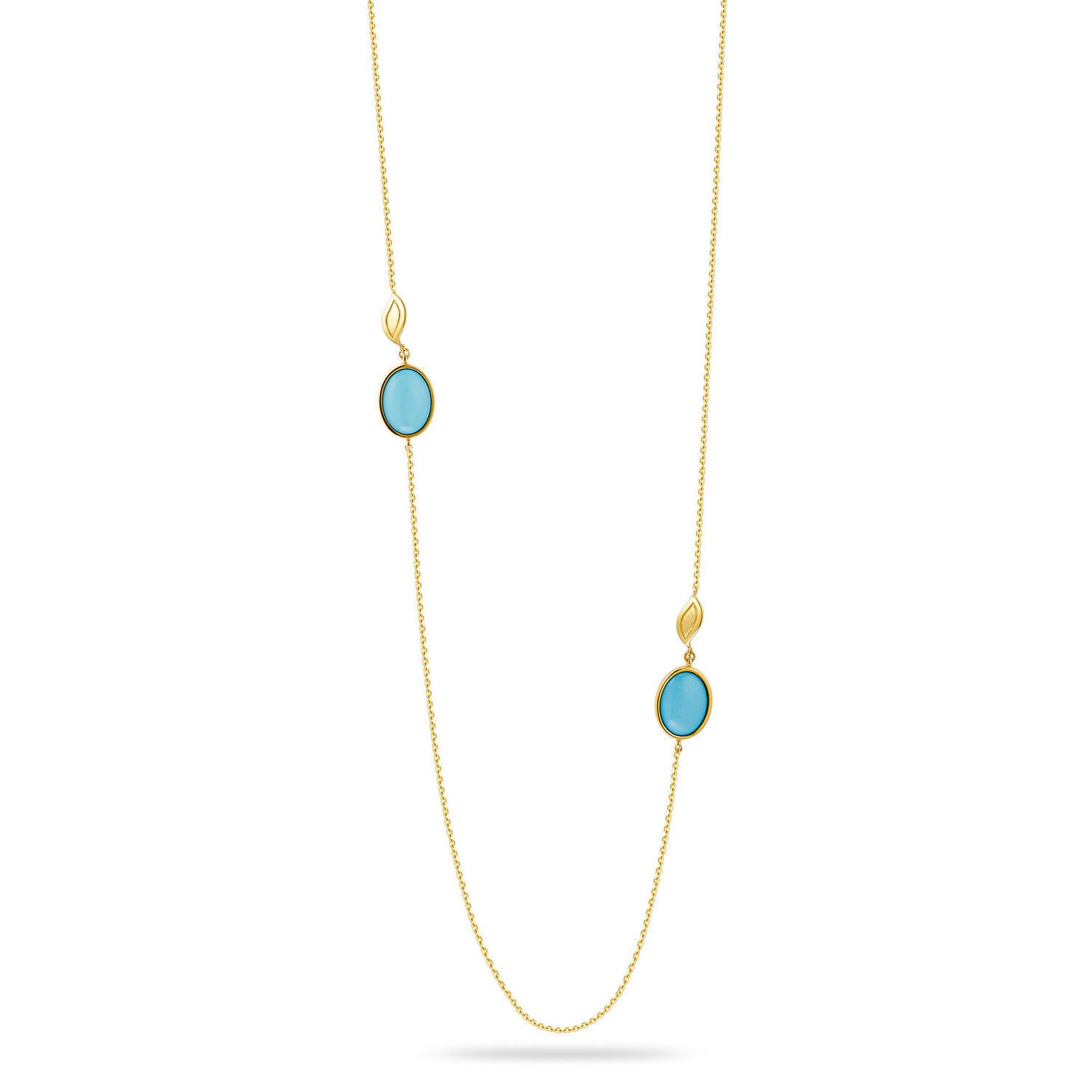 Κολιέ Hathor από επιχρυσωμένο ασήμι 925° με τυρκουάζ Εικόνα 1