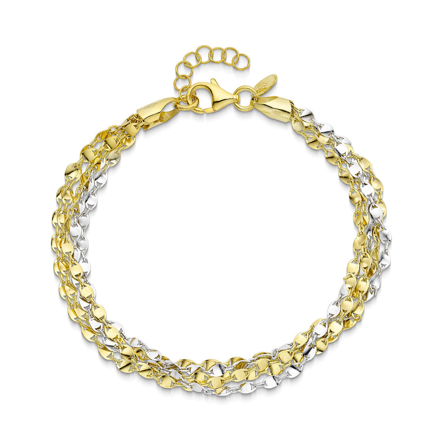 Βραχιόλι Skin από επιχρυσωμένο και επιροδιωμένο ασήμι 925° Εικόνα 1