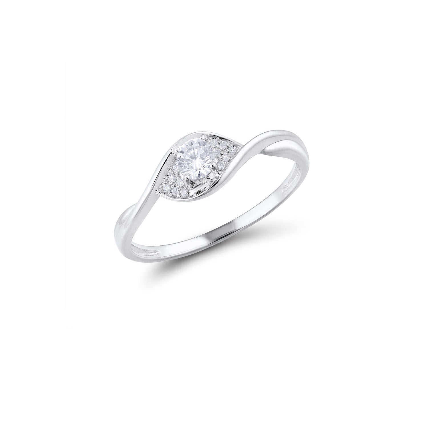 Δαχτυλίδι Diamonds από λευκό χρυσό 18K με διαμάντια μπριγιάν Εικόνα 1