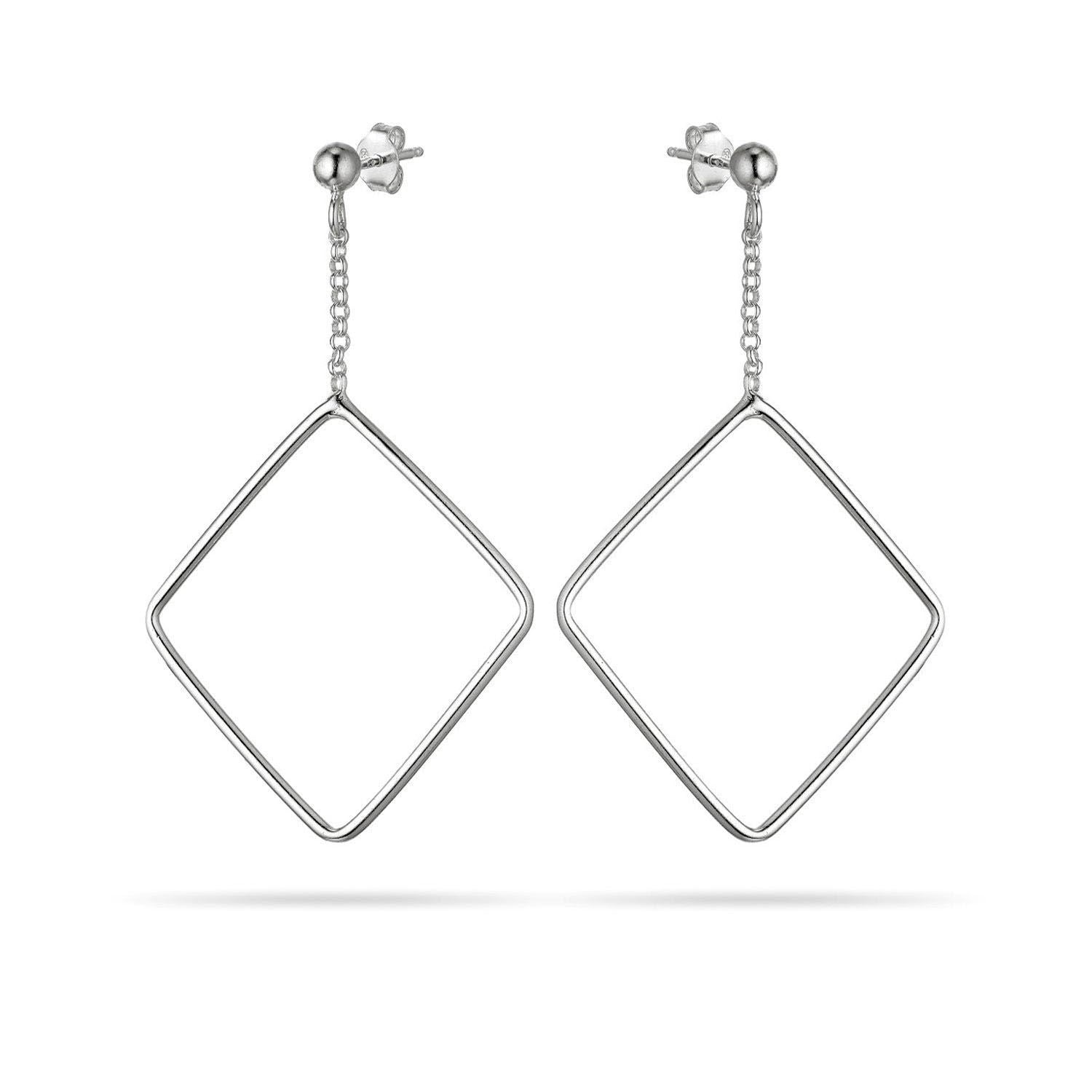 Σκουλαρίκια κρίκοι Reflections από ασήμι 925° Εικόνα 1