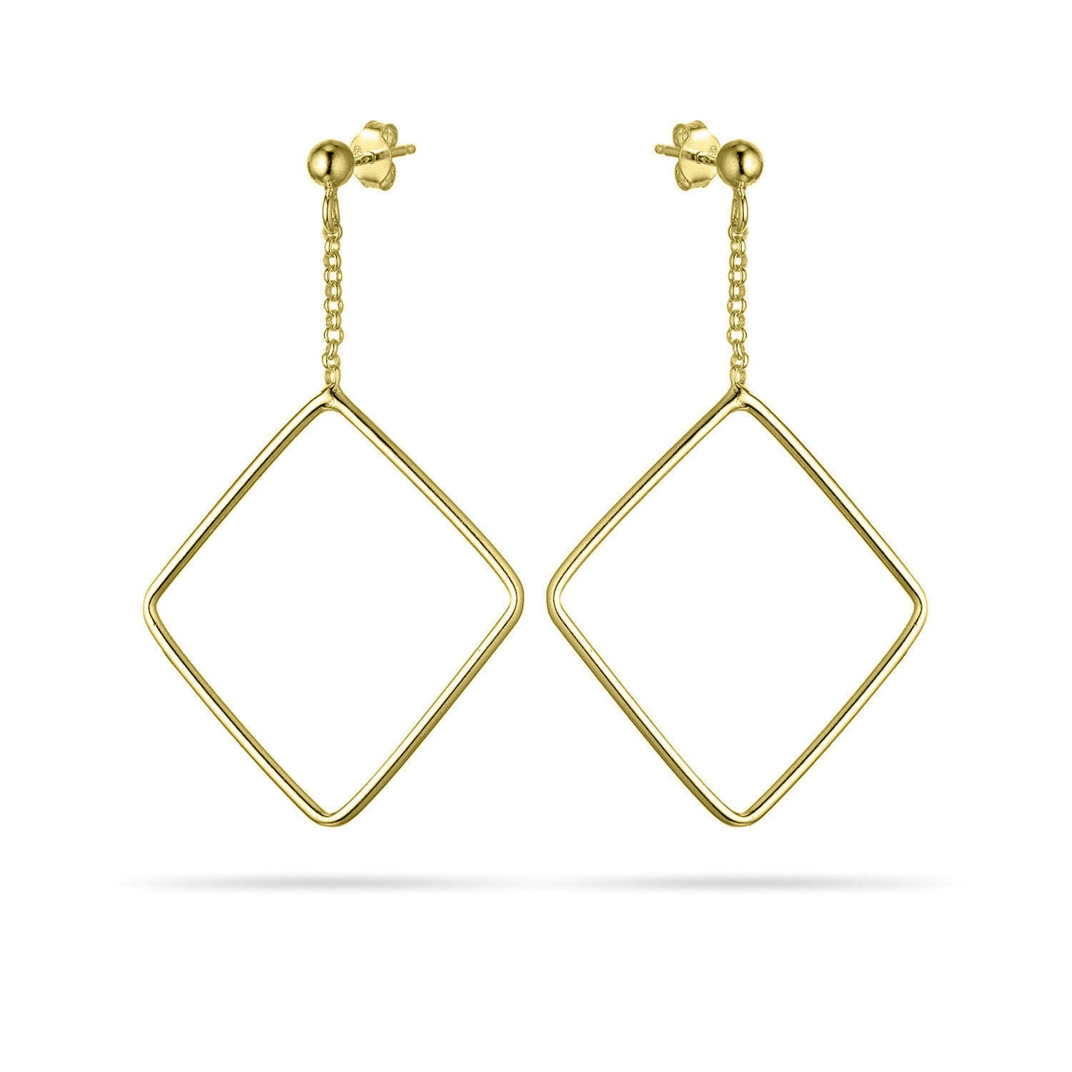 Σκουλαρίκια κρίκοι Reflections από επιχρυσωμένο ασήμι 925° Εικόνα 1