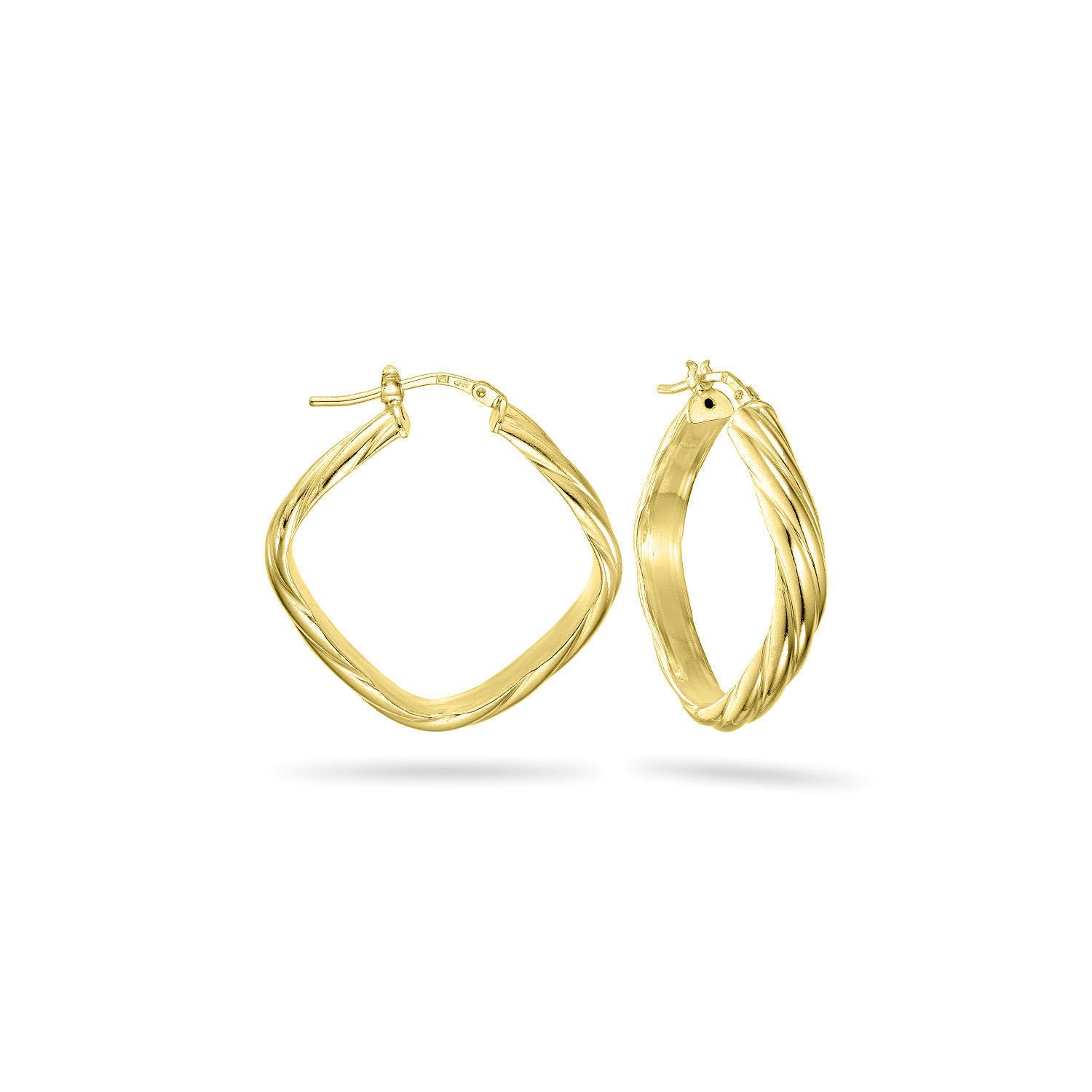 Σκουλαρίκια κρίκοι Reflections από επιχρυσωμένο ασήμι 925° Εικόνα 1