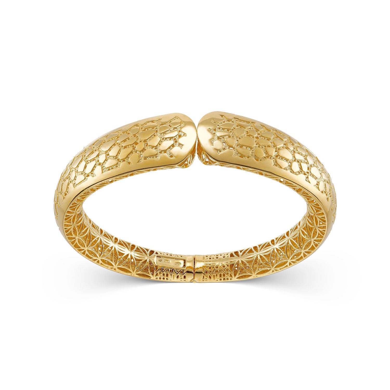 Βραχιόλι Artisanal σταθερό από επιχρυσωμένο ασήμι 925° Εικόνα 1