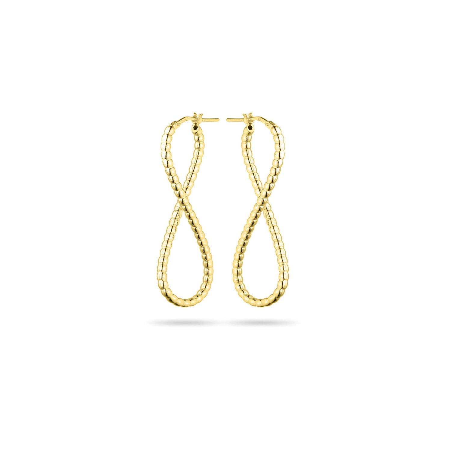 Σκουλαρίκια κρίκοι Reflections από επιχρυσωμένο ασήμι 925° Εικόνα 1