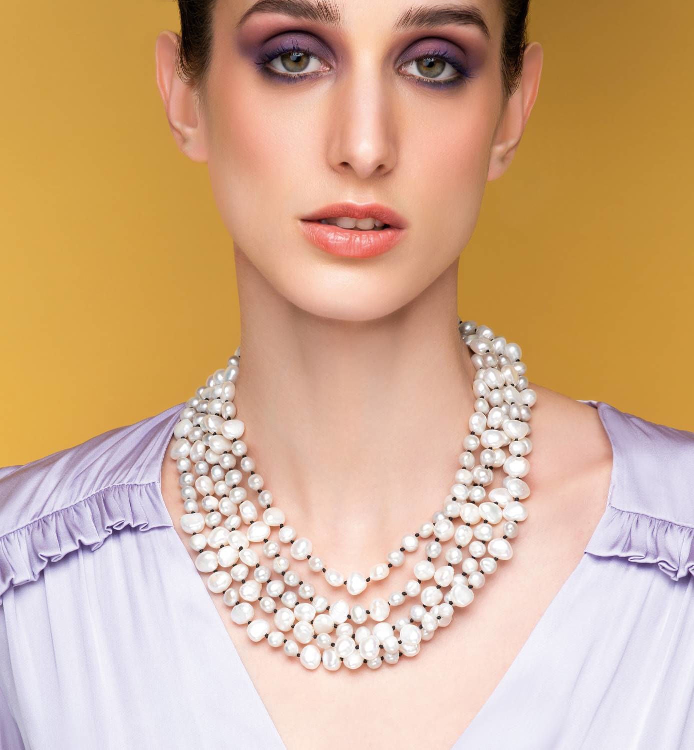 Κολιέ Rio από μαργαριτάρια μπαρόκ με ασήμι 925° Εικόνα 2