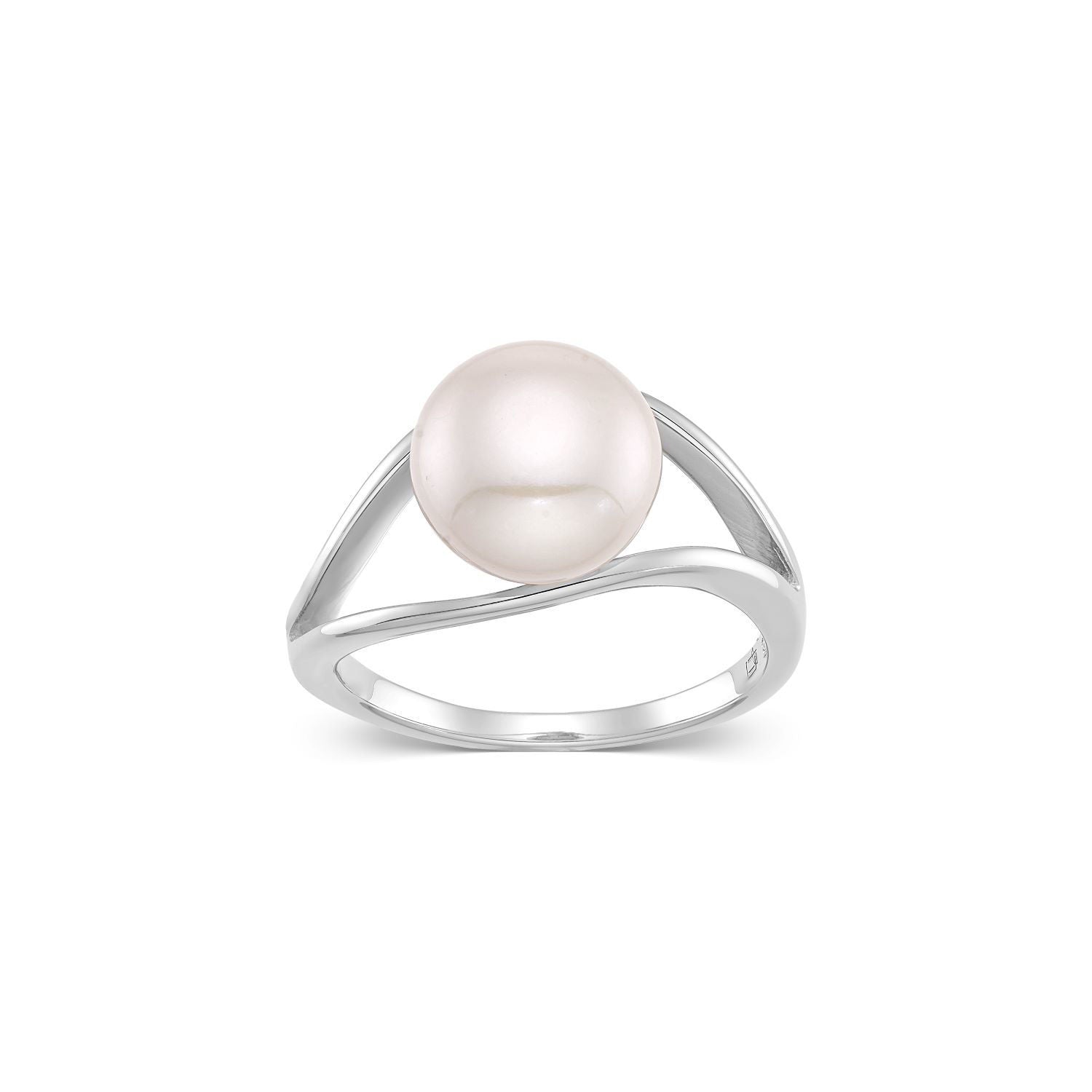 Δαχτυλίδι Pearls από επιροδιωμένο ασήμι 925° με freshwater pearl Εικόνα 1