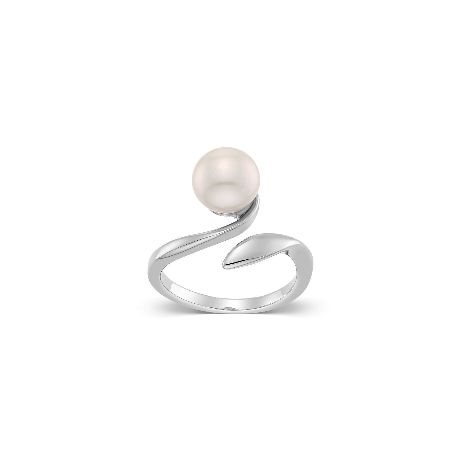 Δαχτυλίδι Pearls από επιροδιωμένο ασήμι 925° με freshwater pearl Εικόνα 1