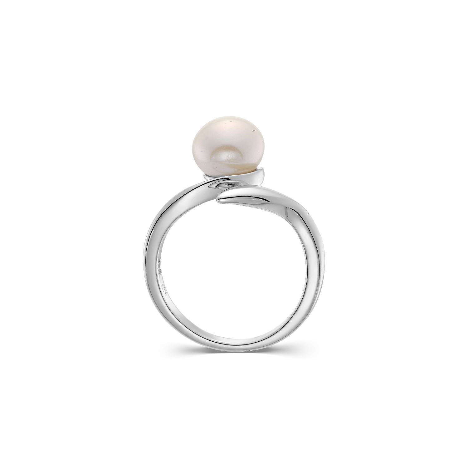 Δαχτυλίδι Pearls από επιροδιωμένο ασήμι 925° με freshwater pearl Εικόνα 3