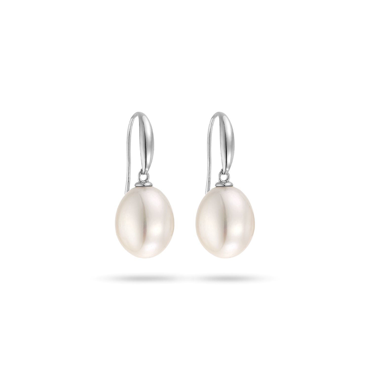 Σκουλαρίκια Pearls από λευκό χρυσό 18K με freshwater pearls Εικόνα 1