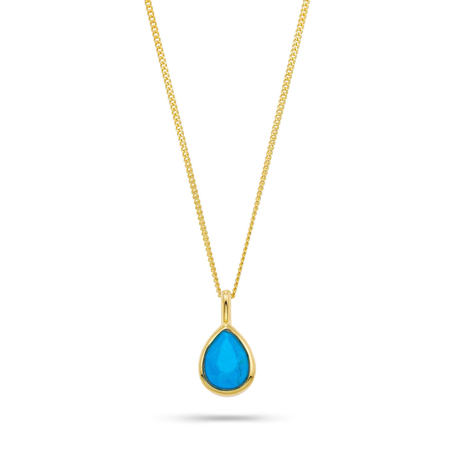 Κολιέ Iris από επιχρυσωμένο ασήμι 925° με τυρκουάζ Εικόνα 1