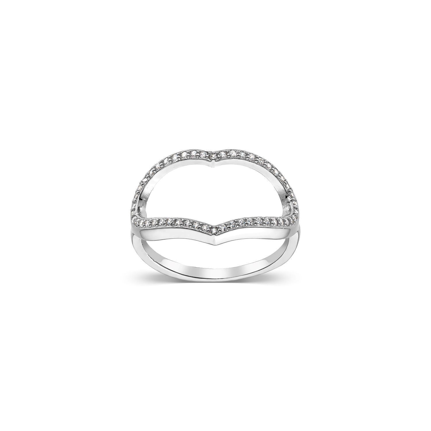 Δαχτυλίδι Symbols Καρδιά από επιροδιωμένο ασήμι 925° με ζιργκόν Εικόνα 1