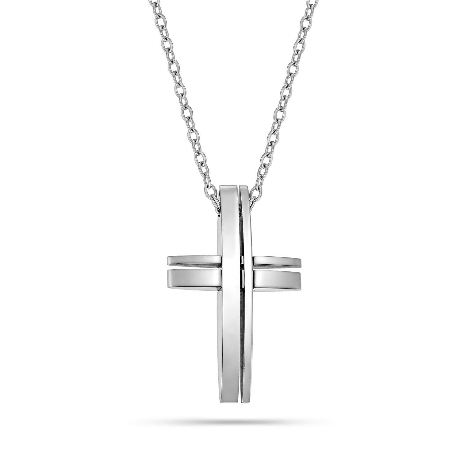 Ανδρικός σταυρός από ατσάλι Εικόνα 3