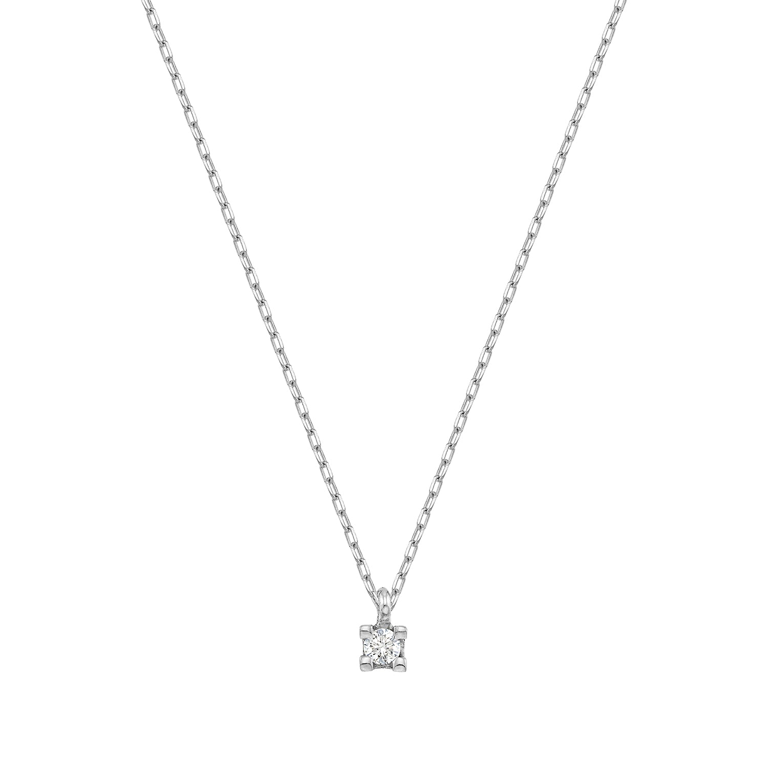 Κολιέ Diamonds από λευκό χρυσό 18K με διαμάντια μπριγιάν Εικόνα 1