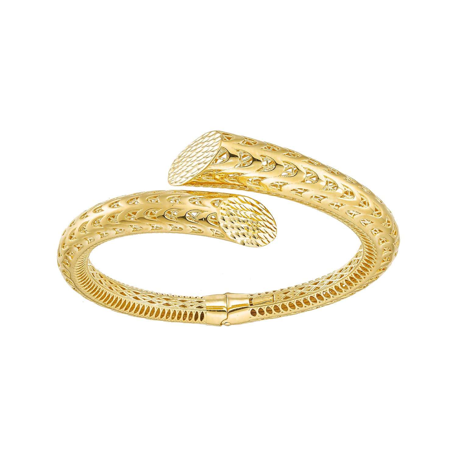 Βραχιόλι Artisanal σταθερό από επιχρυσωμένο ασήμι 925° Εικόνα 1