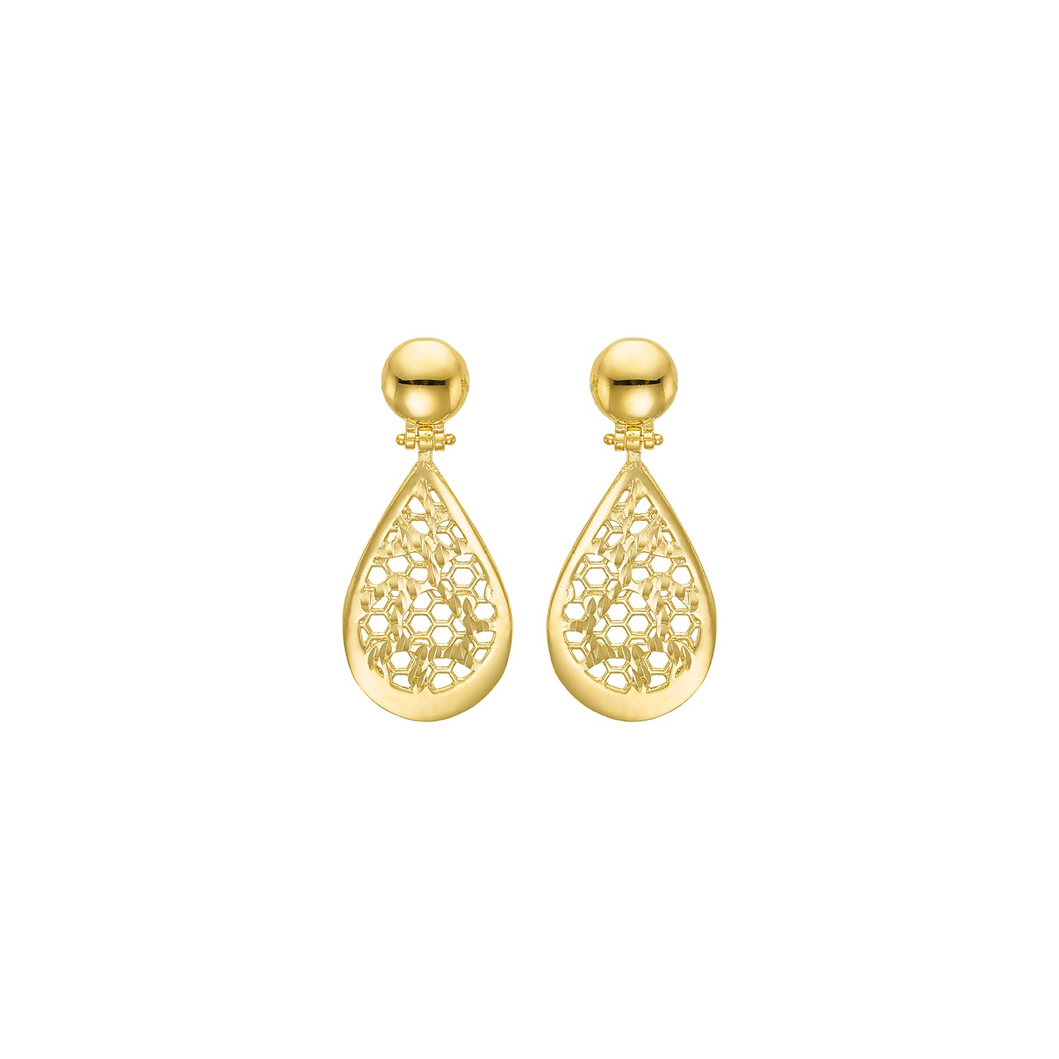 Σκουλαρίκια Artisanal από επιχρυσωμένο ασήμι 925° Εικόνα 1