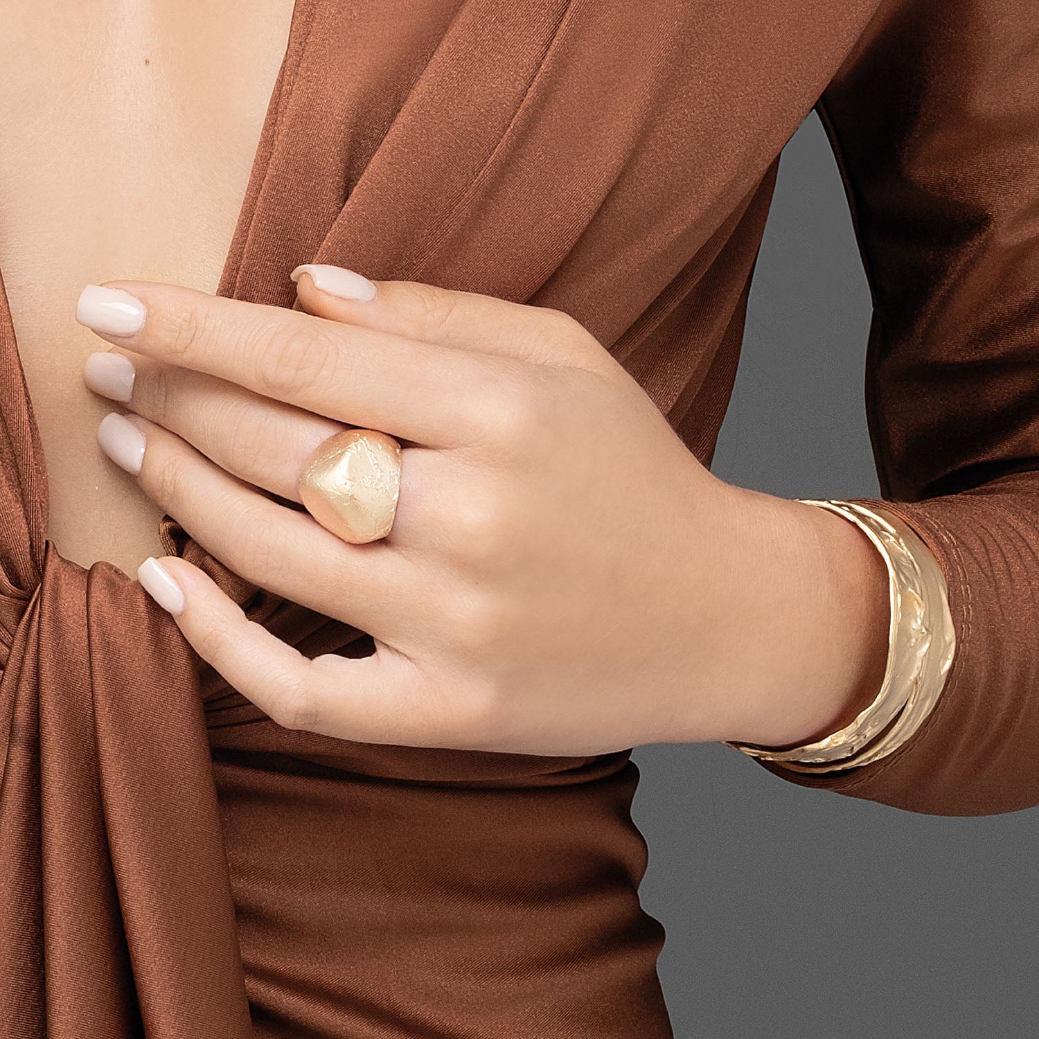 Δαχτυλίδι Terra από επιχρυσωμένο ασήμι 925° Εικόνα 2