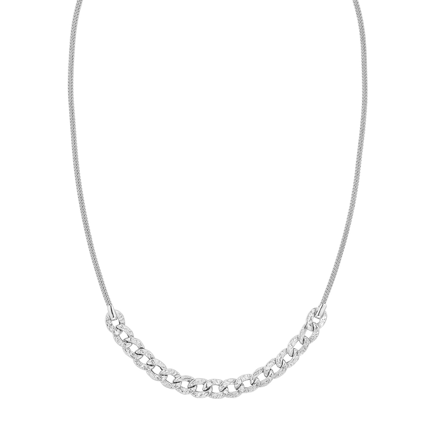 Κολιέ Skin από επιροδιωμένο ασήμι 925° Εικόνα 1