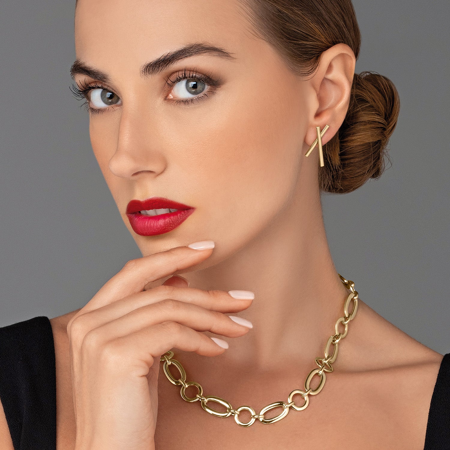 Σκουλαρίκια Aurum από χρυσό 18K Εικόνα 2