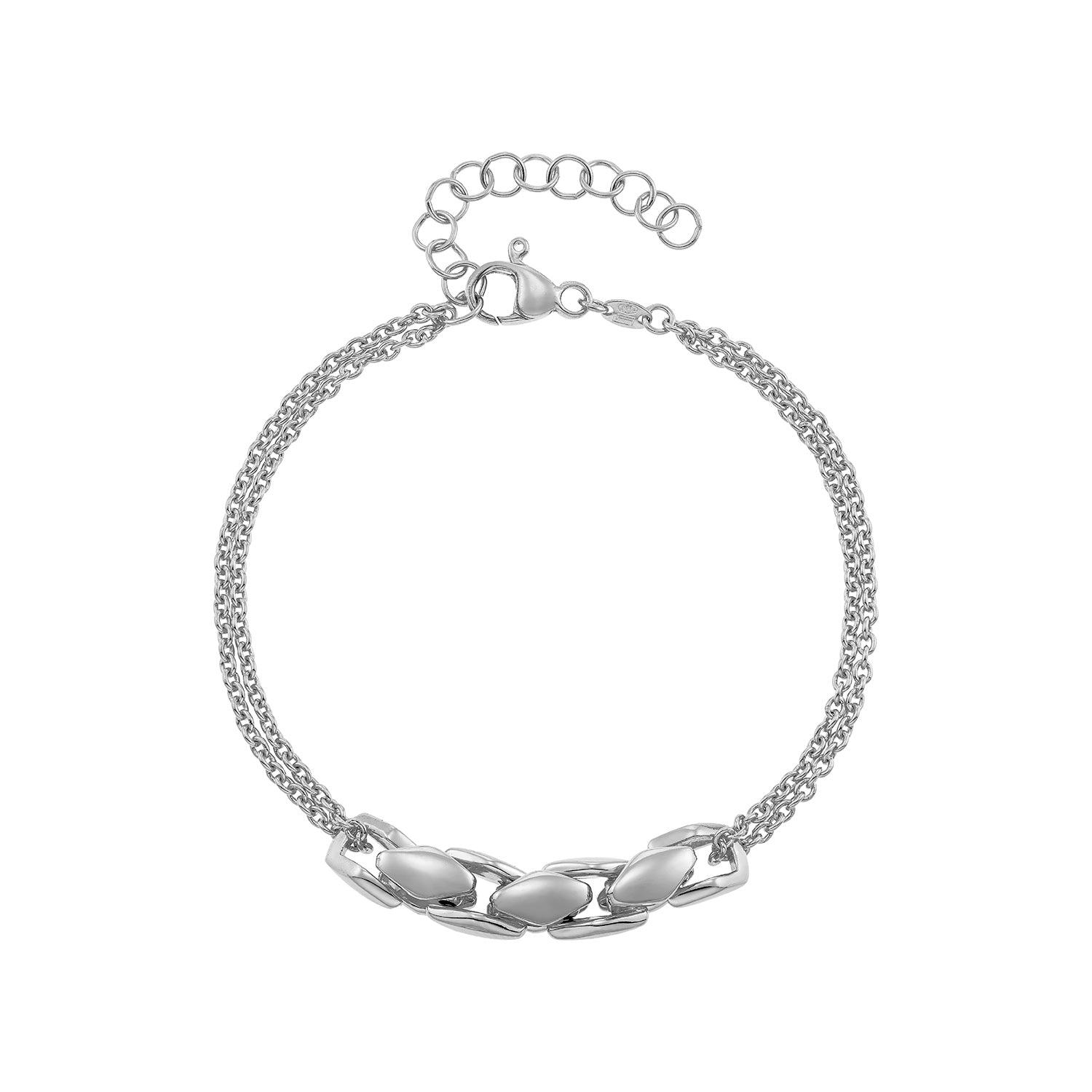 Βραχιόλι Skin από επιροδιωμένο ασήμι 925° Εικόνα 1