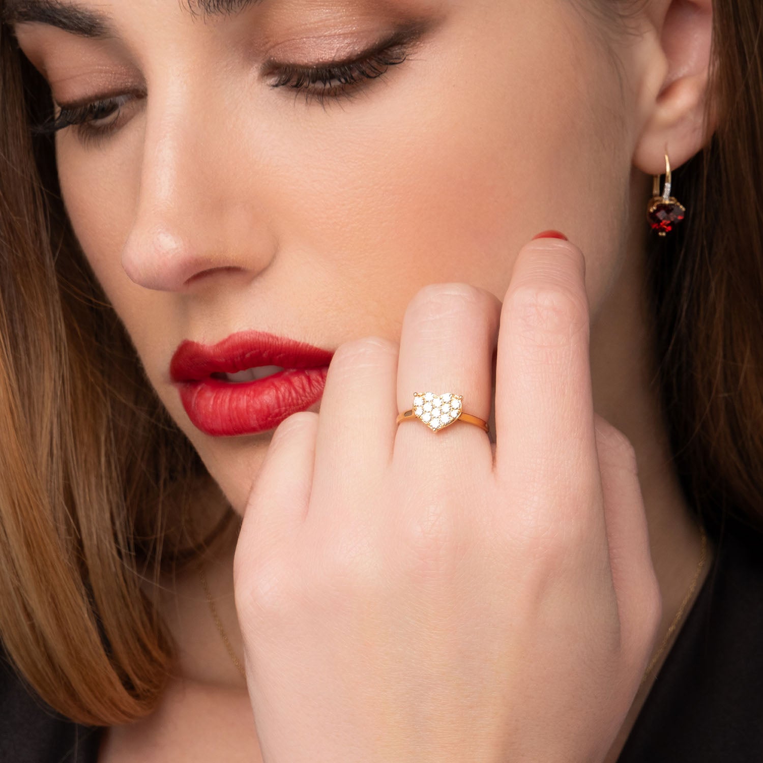 Δαχτυλίδι LiLaLove από χρυσό 18K και διαμάντια μπριγιάν Εικόνα 2