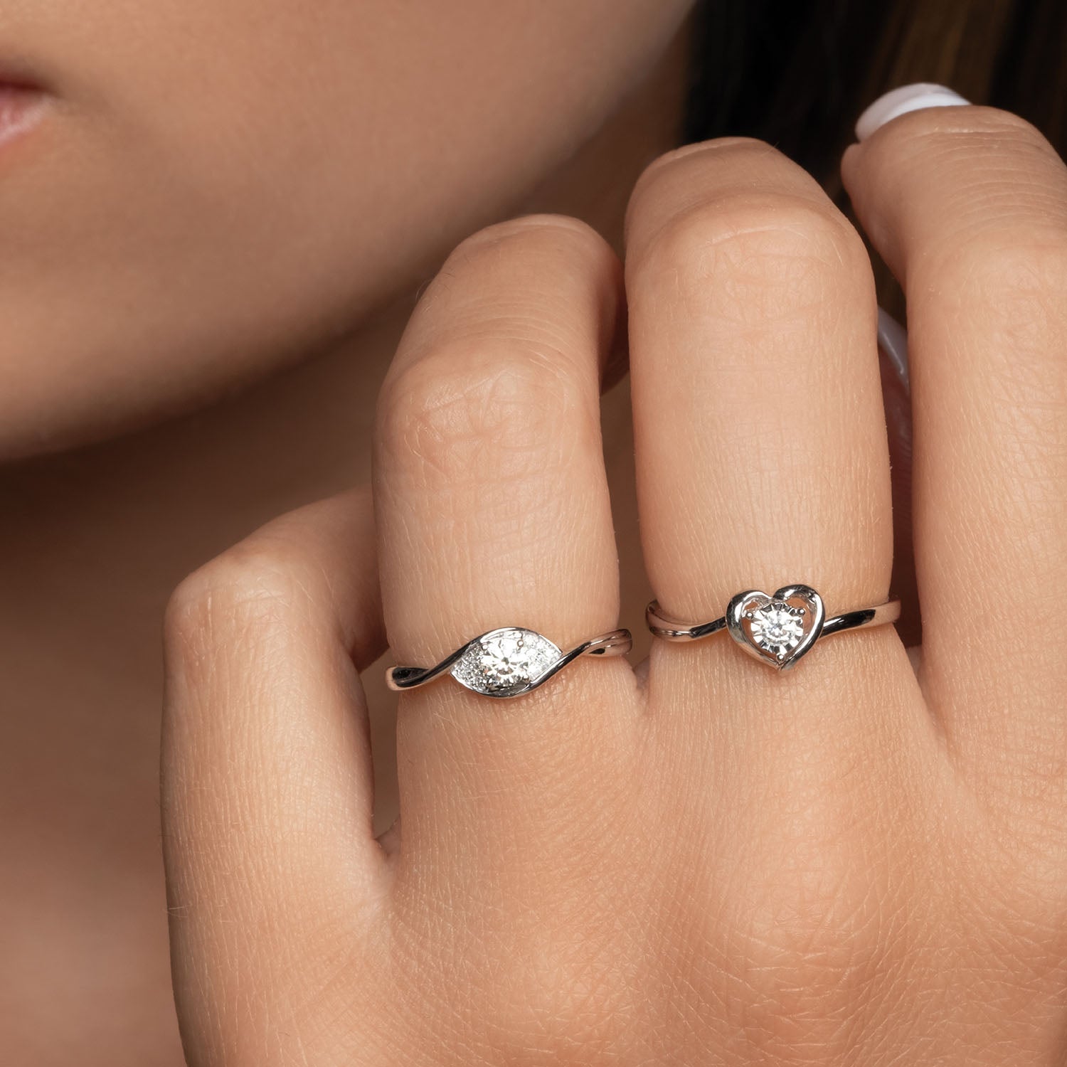 Δαχτυλίδι Diamonds από λευκό χρυσό 18K με διαμάντια μπριγιάν Εικόνα 2