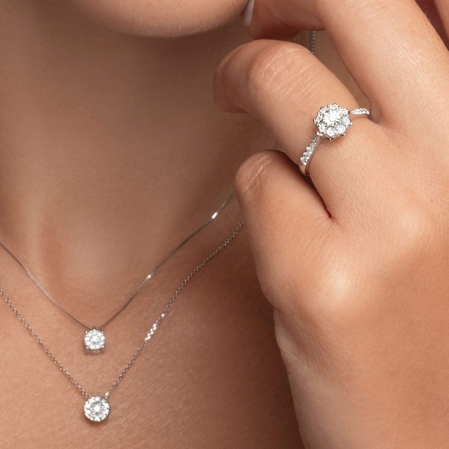 Δαχτυλίδι Diamonds από λευκό χρυσό 18K με διαμάντια μπριγιάν Εικόνα 2