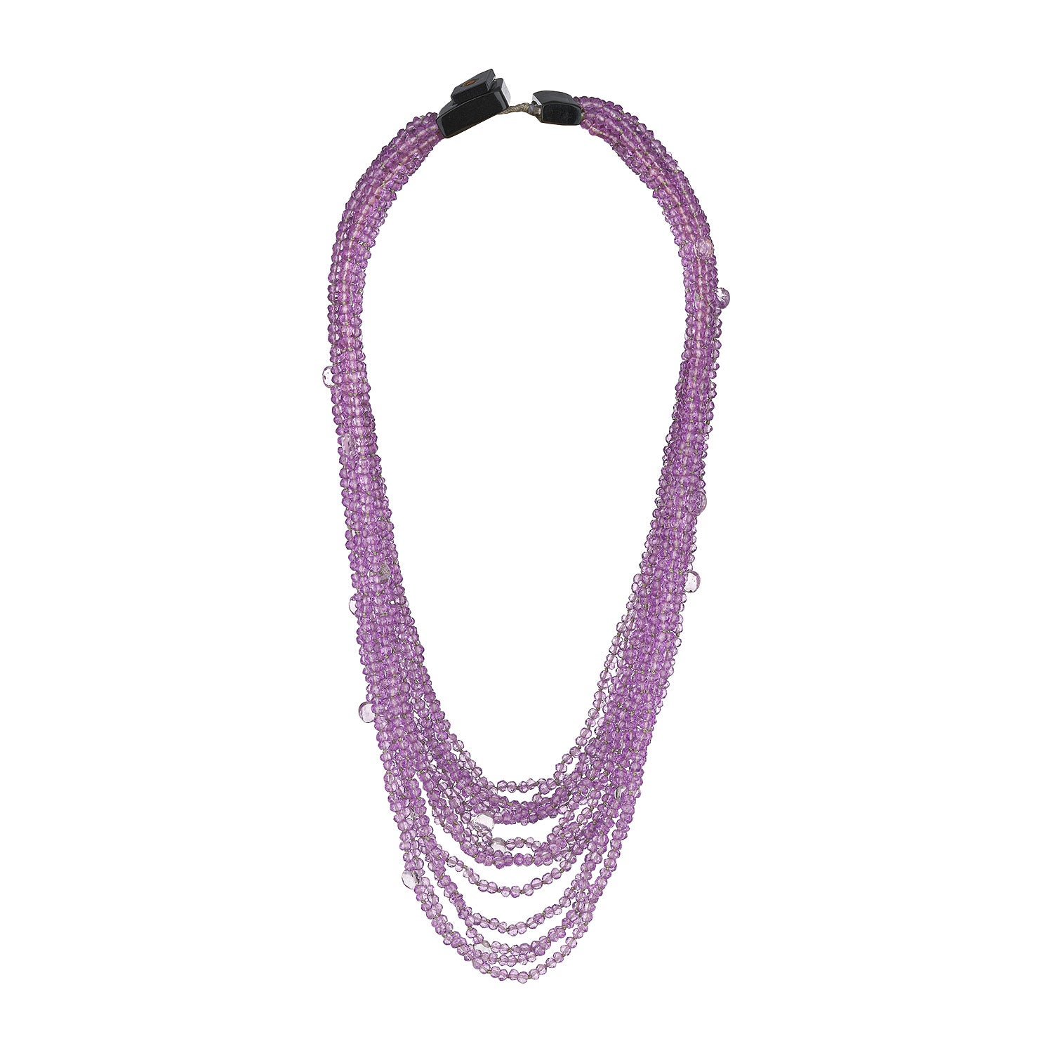 Κολιέ Rio από ροζ αμέθυστο με επιχρυσωμένο ασήμι 925° Εικόνα 2