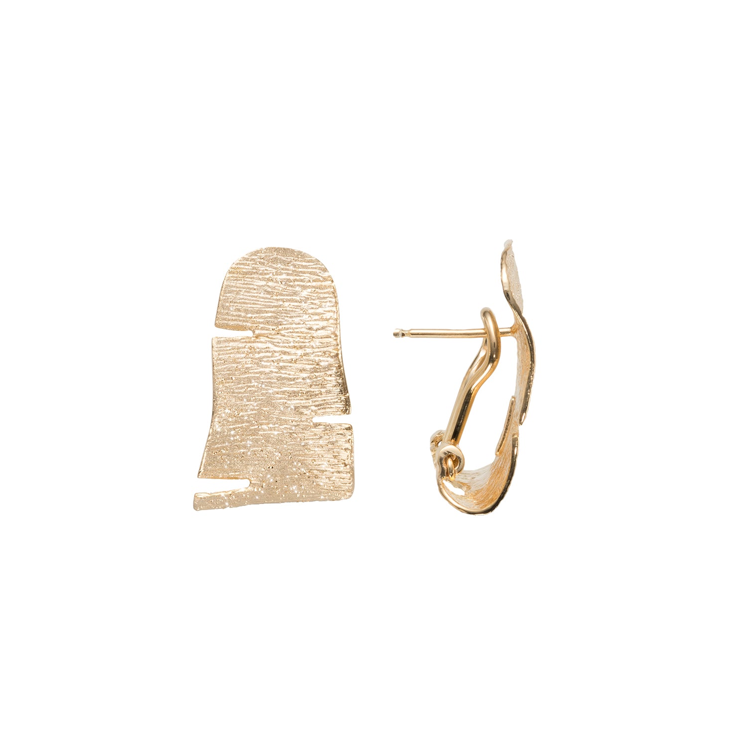 Σκουλαρίκια Terra από επιχρυσωμένο ασήμι 925° Εικόνα 2