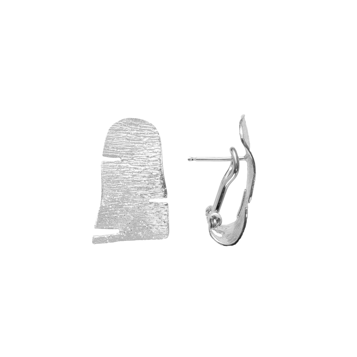 Σκουλαρίκια Terra από επιροδιωμένο ασήμι 925° Εικόνα 2